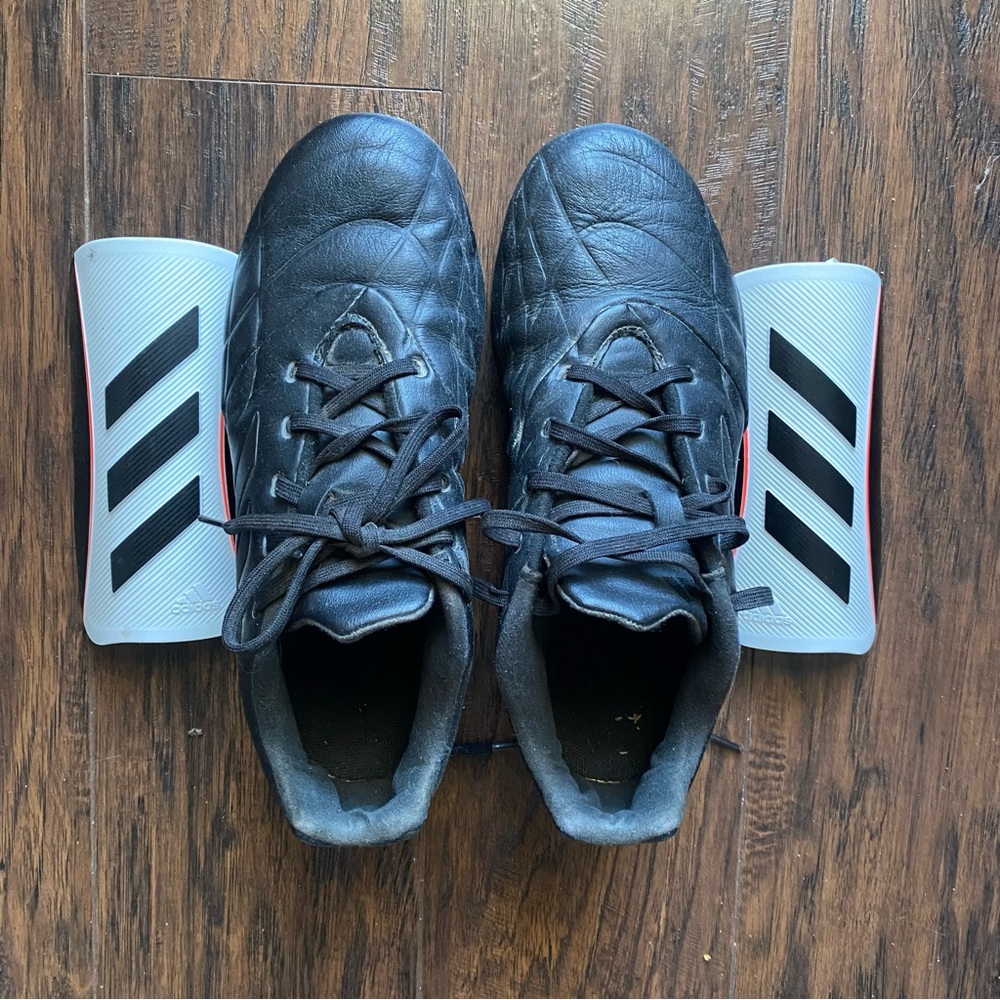 Adidas Copa Black Soccer Cleats with free shinguards